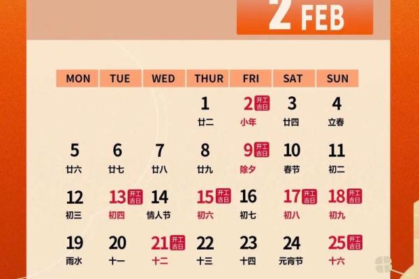 2025年2月装修开工吉日