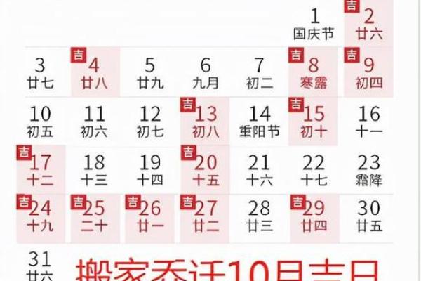 搬家吉日测算农历
